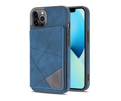 JVS Products Samsung Galaxy S21 FE hoesje - Backcover - Pasjeshouder - Portemonnee - Camerabescherming - Stijlvol patroon - TPU - Blauw