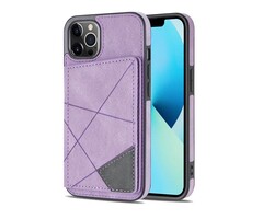 JVS Products Samsung Galaxy S21 FE hoesje - Backcover - Pasjeshouder - Portemonnee - Camerabescherming - Stijlvol patroon - TPU - Paars