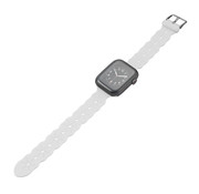 JVS Products Sportbandje met patroon voor Apple Watch - 38/40MM - Silicone - Horloge en Pols Bandje - 1/2/3/4/5/6/SE - JVS Products  - Wit
