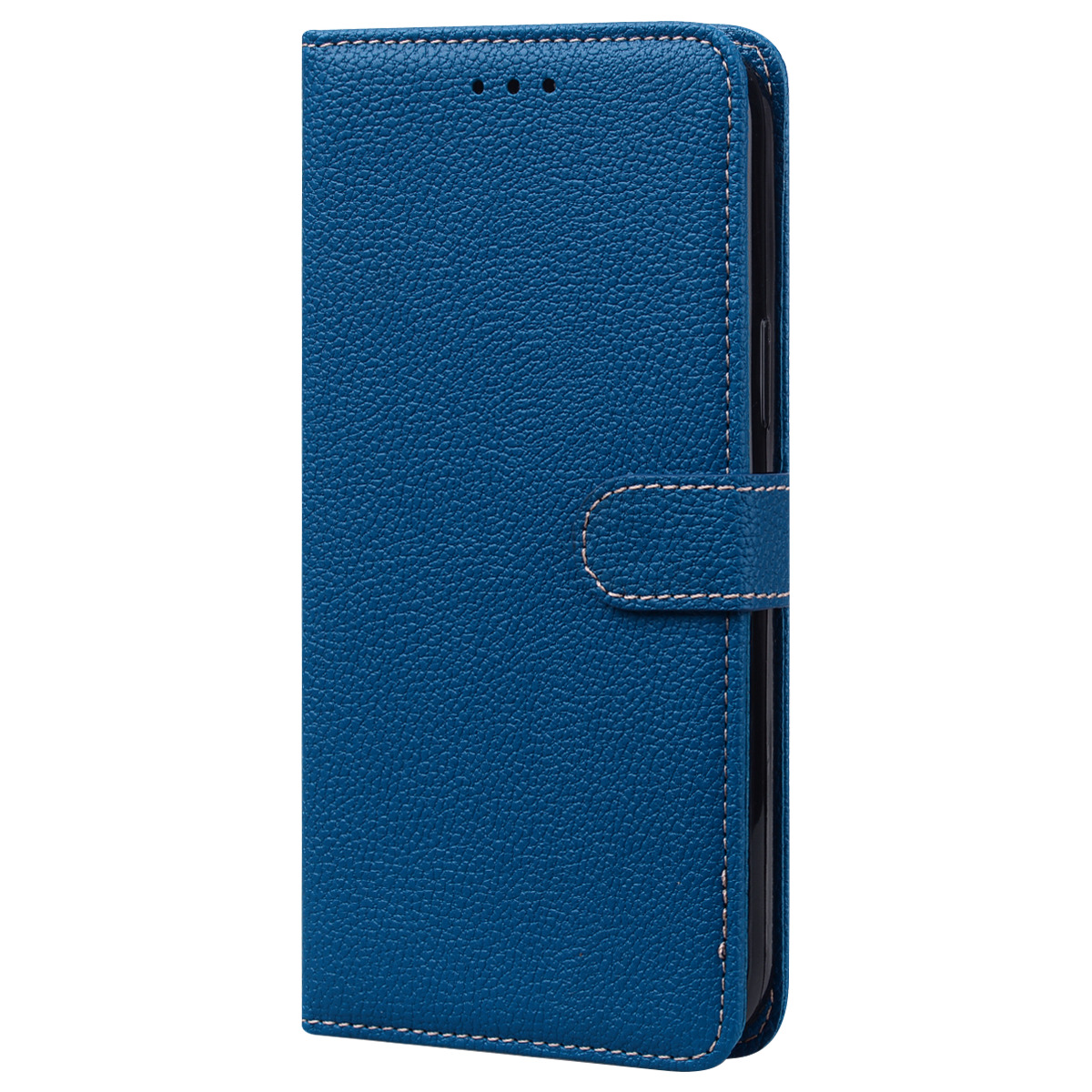 iPhone XS Book case Hoesje met Camera Bescherming - Kunstleer - Pasjeshouder - Koord -  iPhone XS – Blauw