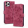 iPhone XS hoesje - Bookcase - Koord - Pasjeshouder - Portemonnee - Camerabescherming - Bloemenpatroon - Kunstleer - Bordeaux Rood