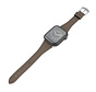 Dun Sportbandje met enkele Kleur voor Apple Watch - 42/44MM - Kunstleer - Horloge en Pols Bandje - 1/2/3/4/5/6/SE - JVS Products  - Bruin kopen