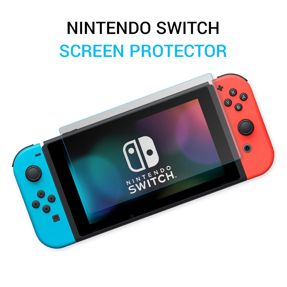 Screenprotector geschikt voor Nintendo Switch - Tempered Glass - 1 stuk - Transparant afbeelding