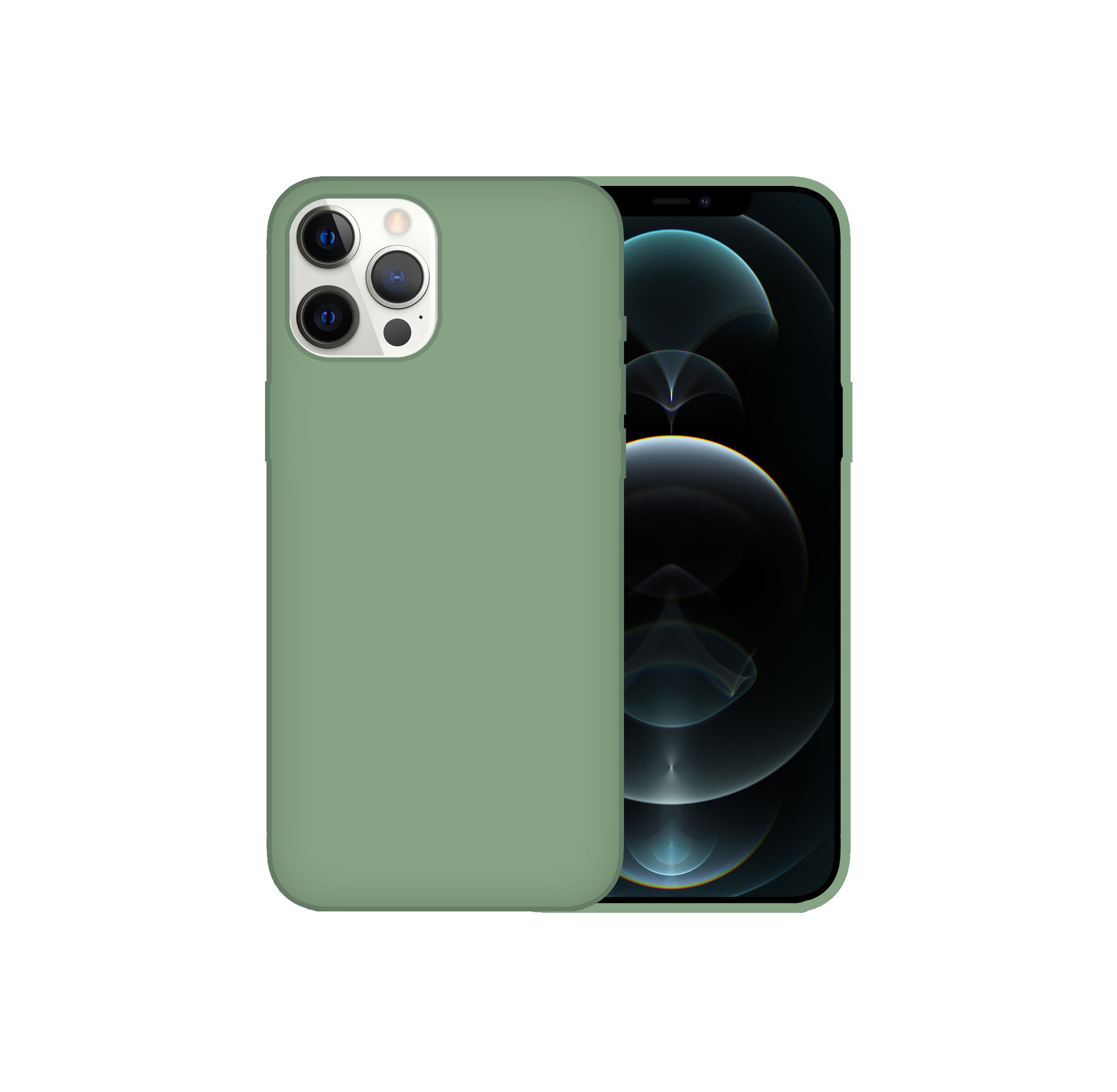 iPhone 11 Pro Max hoesje - Backcover - TPU - Saliegroen afbeelding