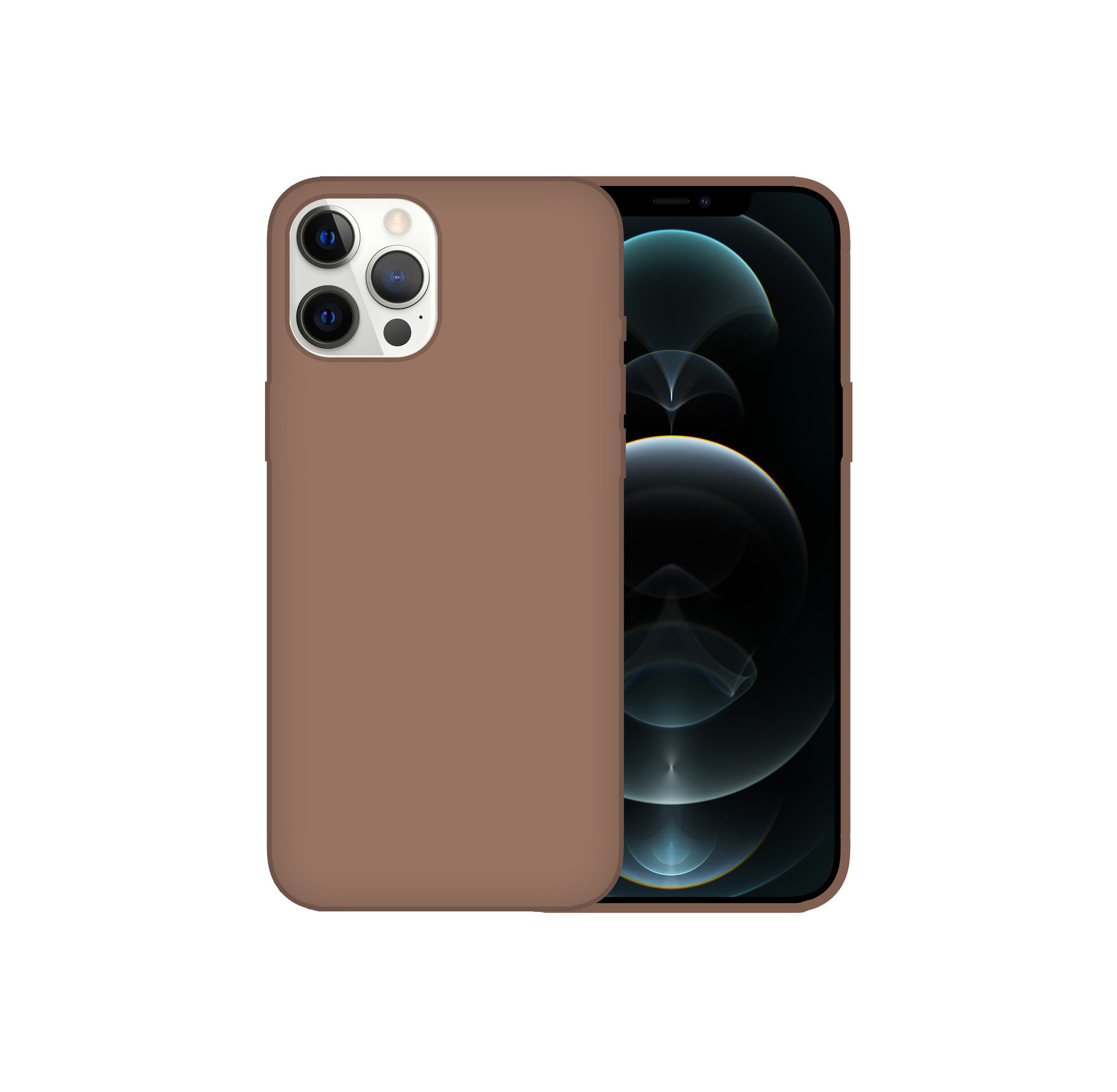 iPhone 11 Pro Max hoesje - Backcover - TPU - Bruin afbeelding