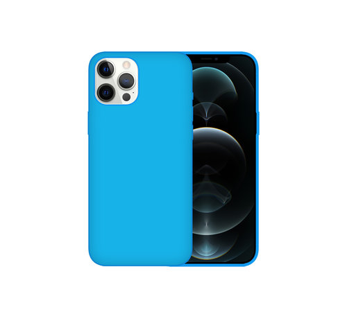JVS Products iPhone 12 hoesje - Backcover - Siliconen - Turquoise kopen