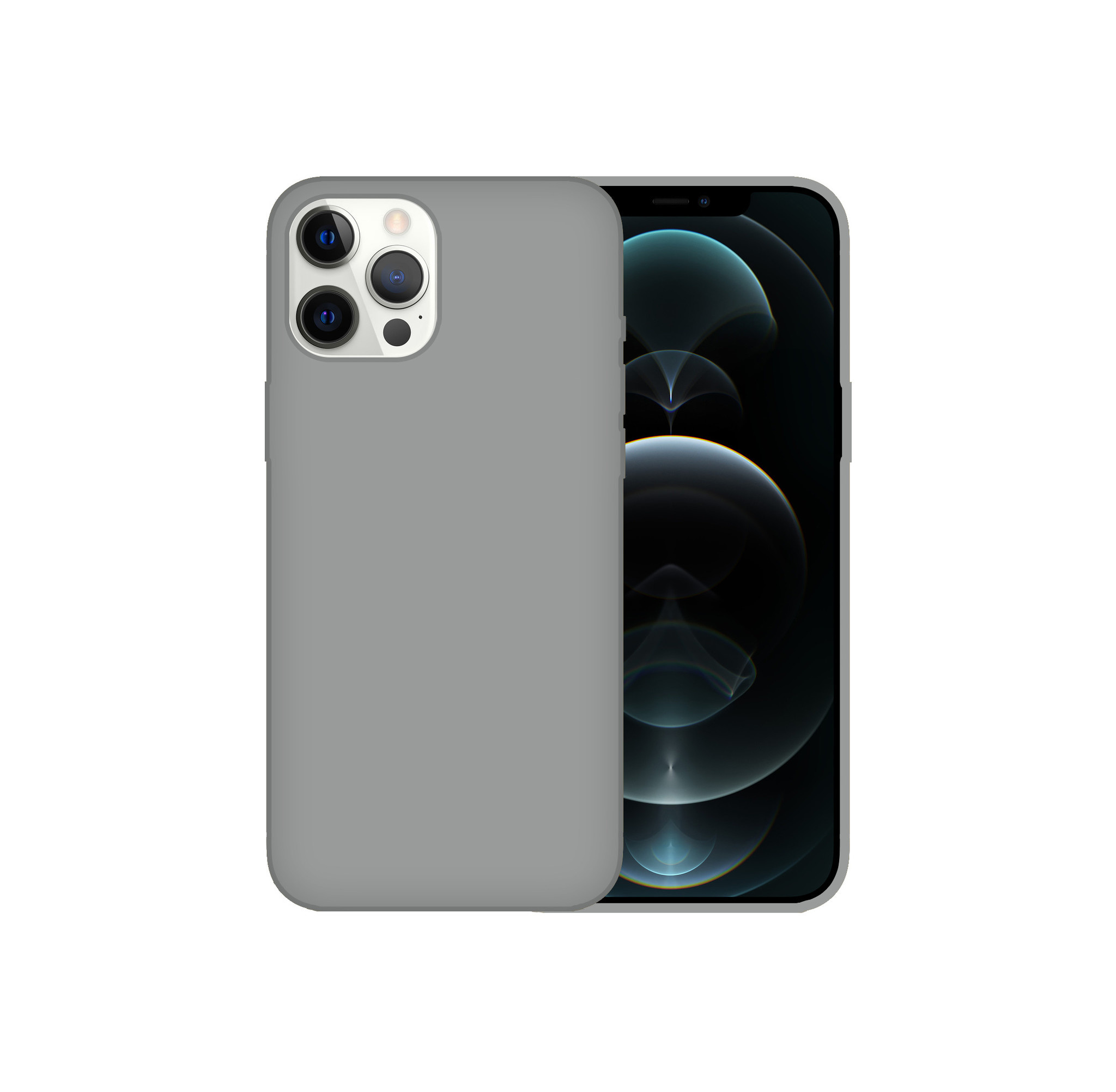 iPhone 12 Pro hoesje - Backcover - TPU - Grijs afbeelding