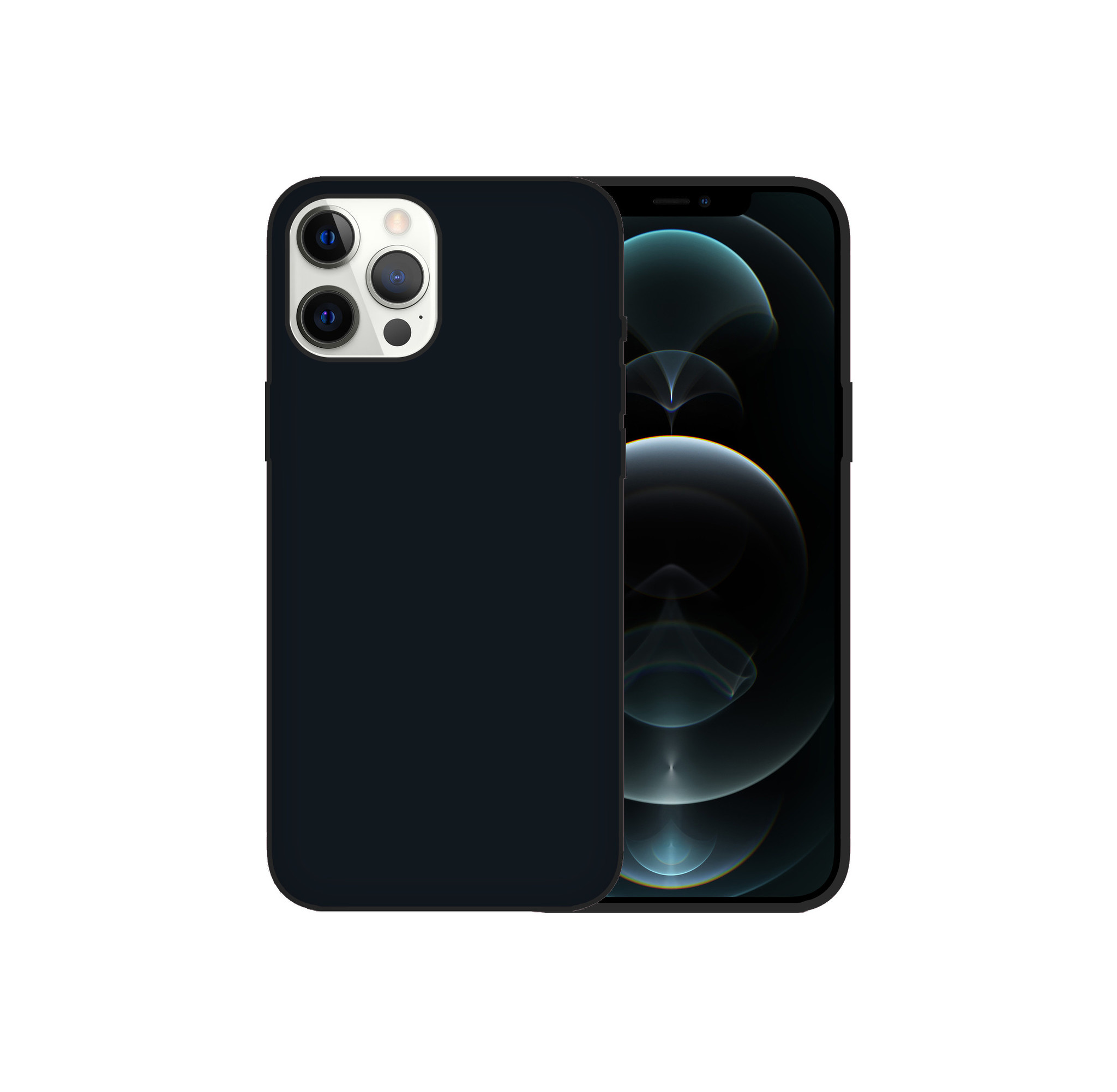 iPhone 12 Pro hoesje - Backcover - TPU - Zwart afbeelding