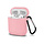 Hoesje geschikt voor Airpods 1 en 2 - Softcase - Sleutelhanger - Cover - Extra dun - Siliconen - Babyroze