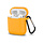 Hoesje geschikt voor Airpods 1 en 2 - Softcase - Sleutelhanger - Cover - Extra dun - Siliconen - Oranje