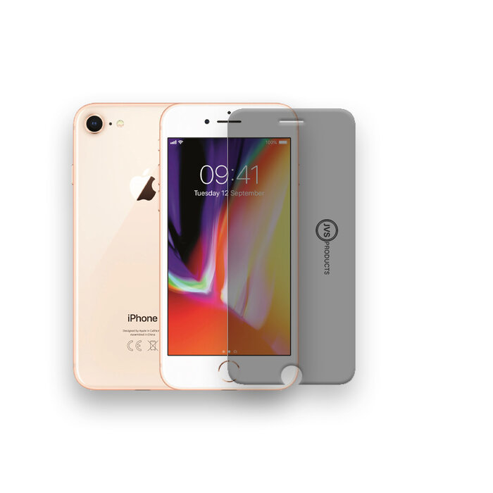 JVS Products Screenprotector geschikt voor iPhone 7 - Privacy - Tempered Glass - Beschermglas - Glas - Privacy screenprotector