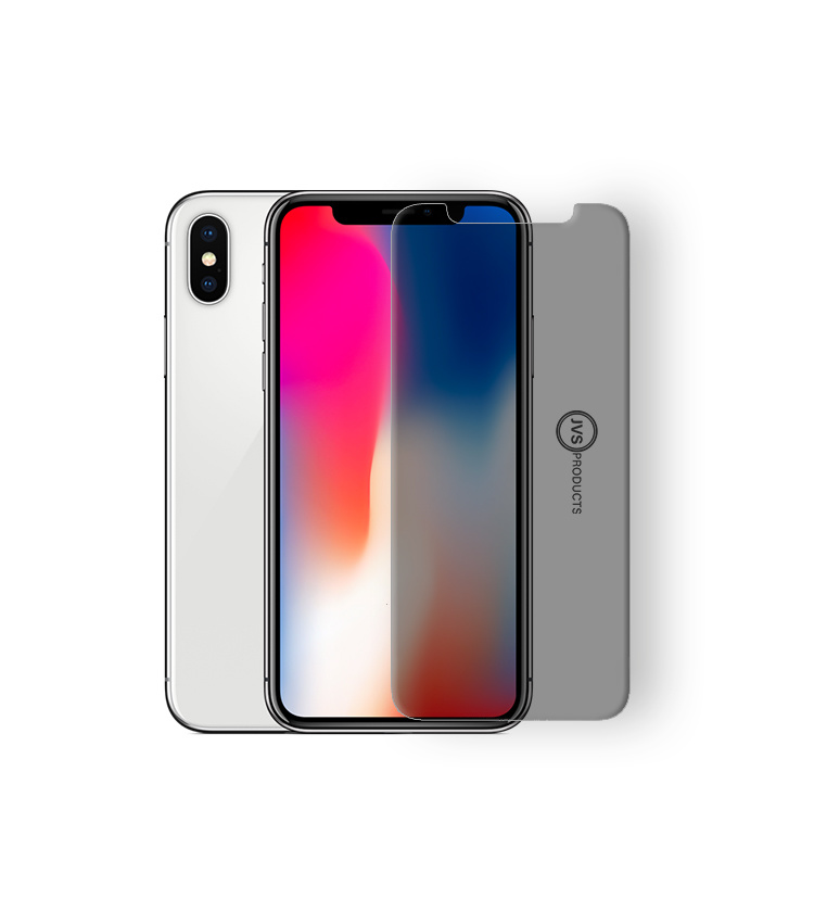 Screenprotector geschikt voor iPhone X - Privacy - Tempered Glass - Beschermglas - Glas - Privacy screenprotector afbeelding