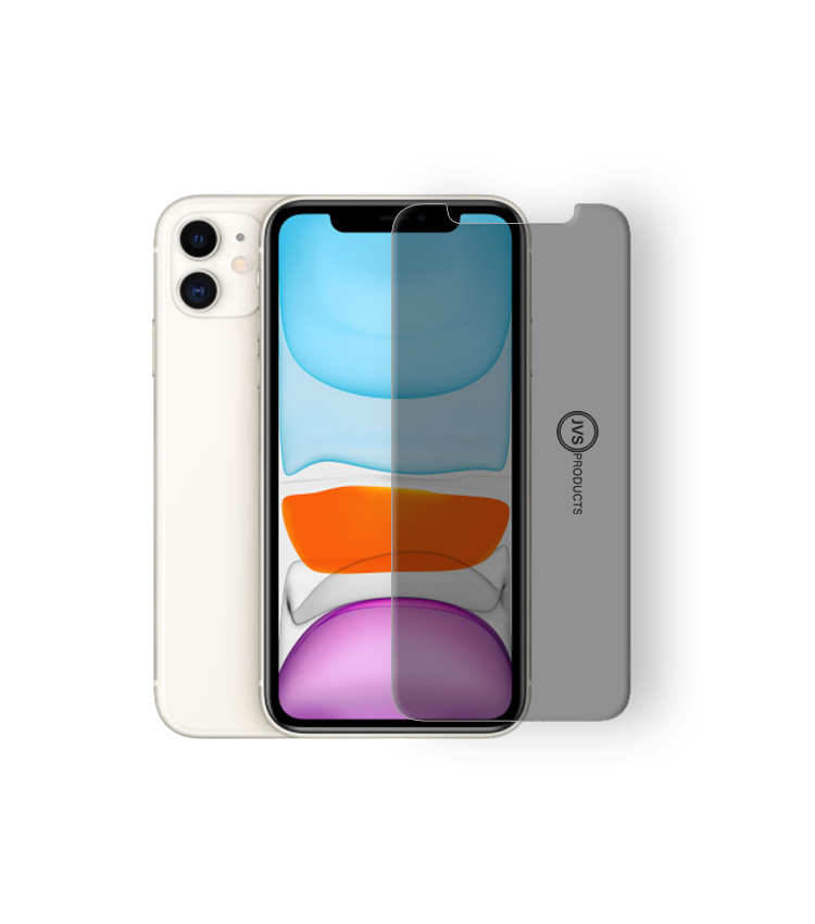 Screenprotector geschikt voor iPhone 11 - Privacy - Tempered Glass - Beschermglas - Glas - Privacy screenprotector afbeelding