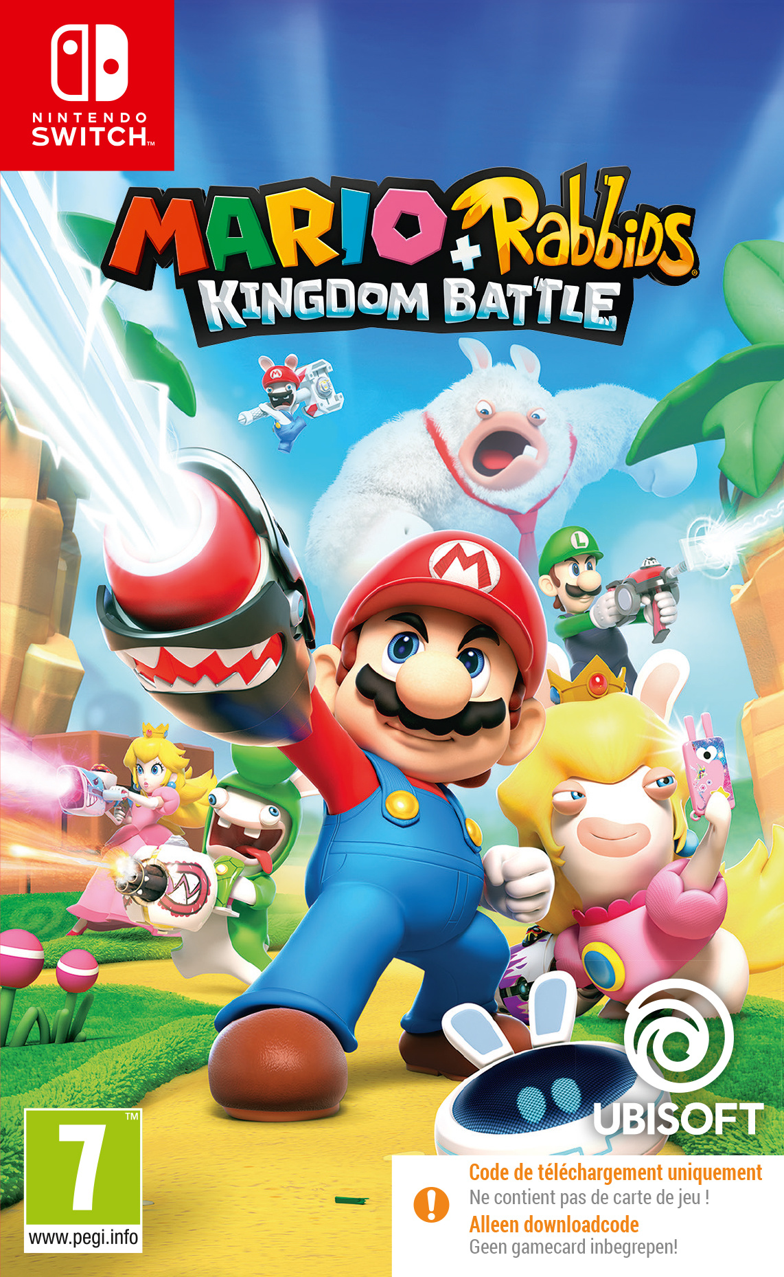 Nintendo Switch Mario + Rabbids Kingdom Battle (Code in Box) afbeelding