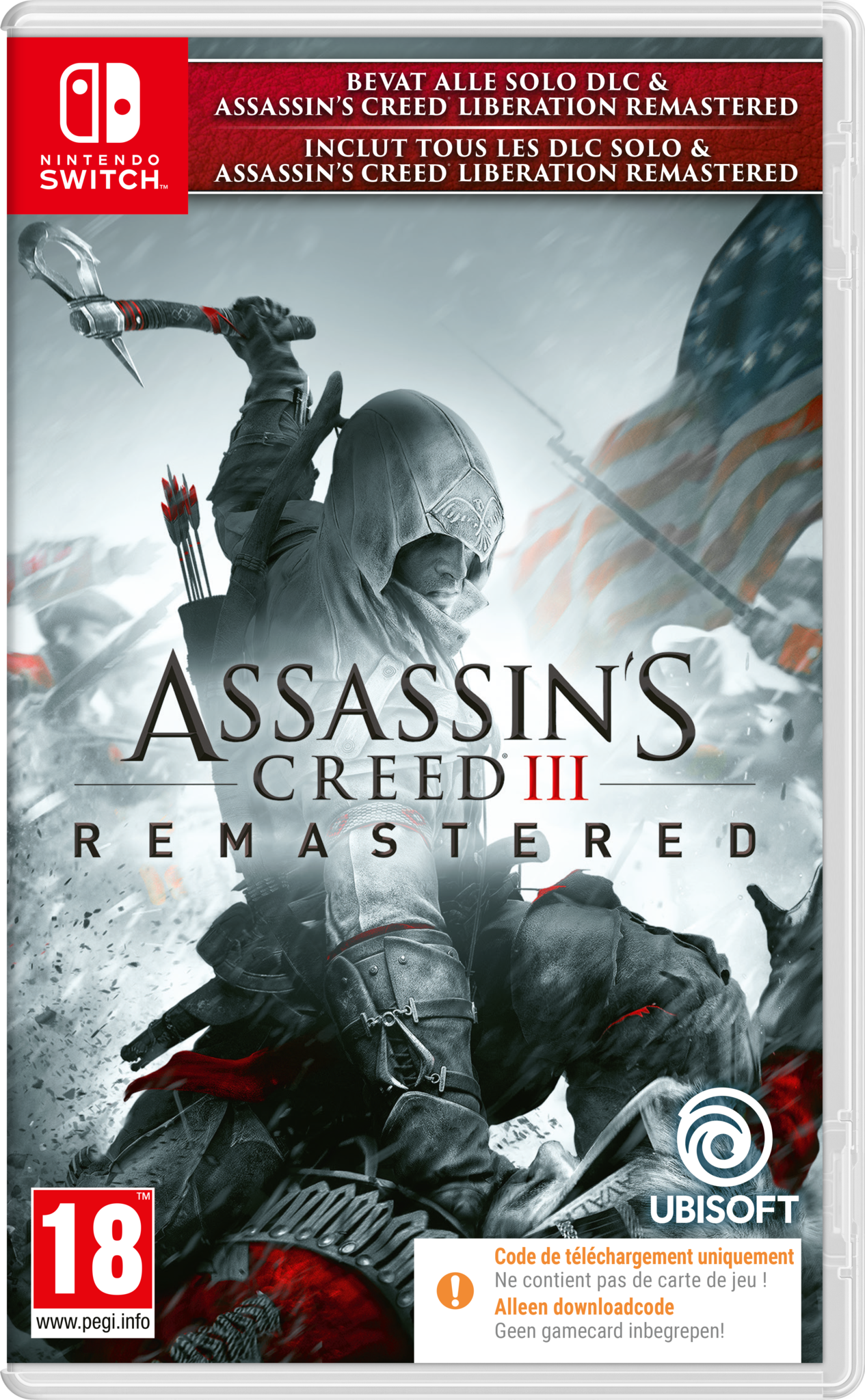 Nintendo Switch Assassin&apos;s Creed III Remastered (Code in Box) afbeelding