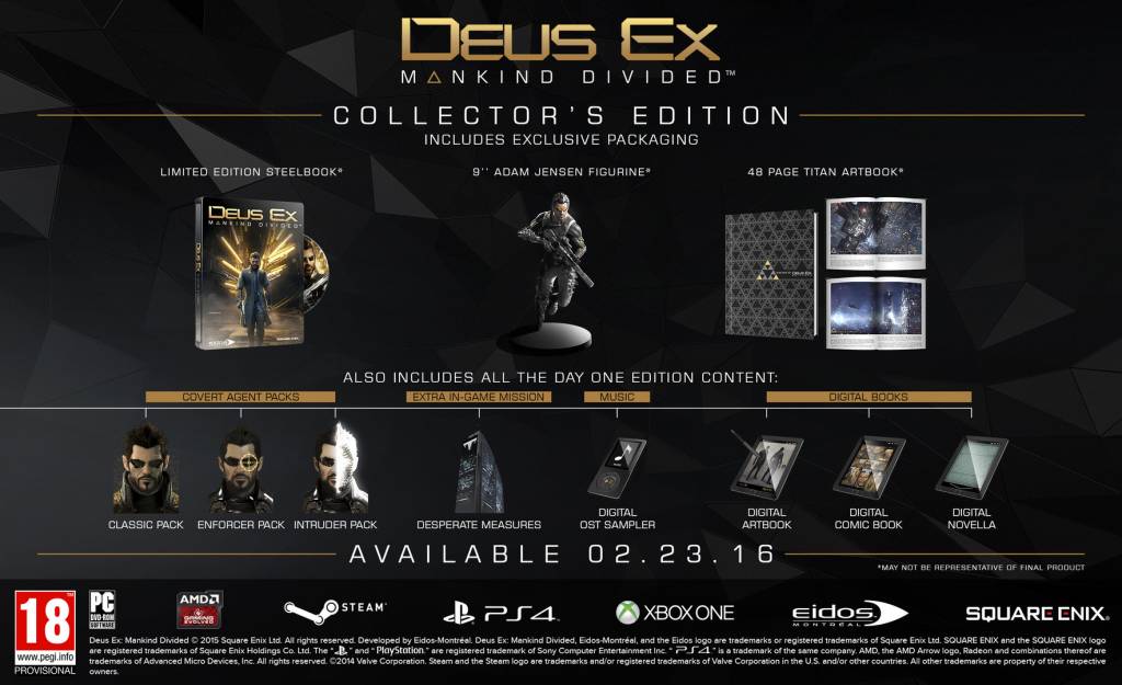 PS4 Deus Ex: Mankind Divided Collectors Edition afbeelding