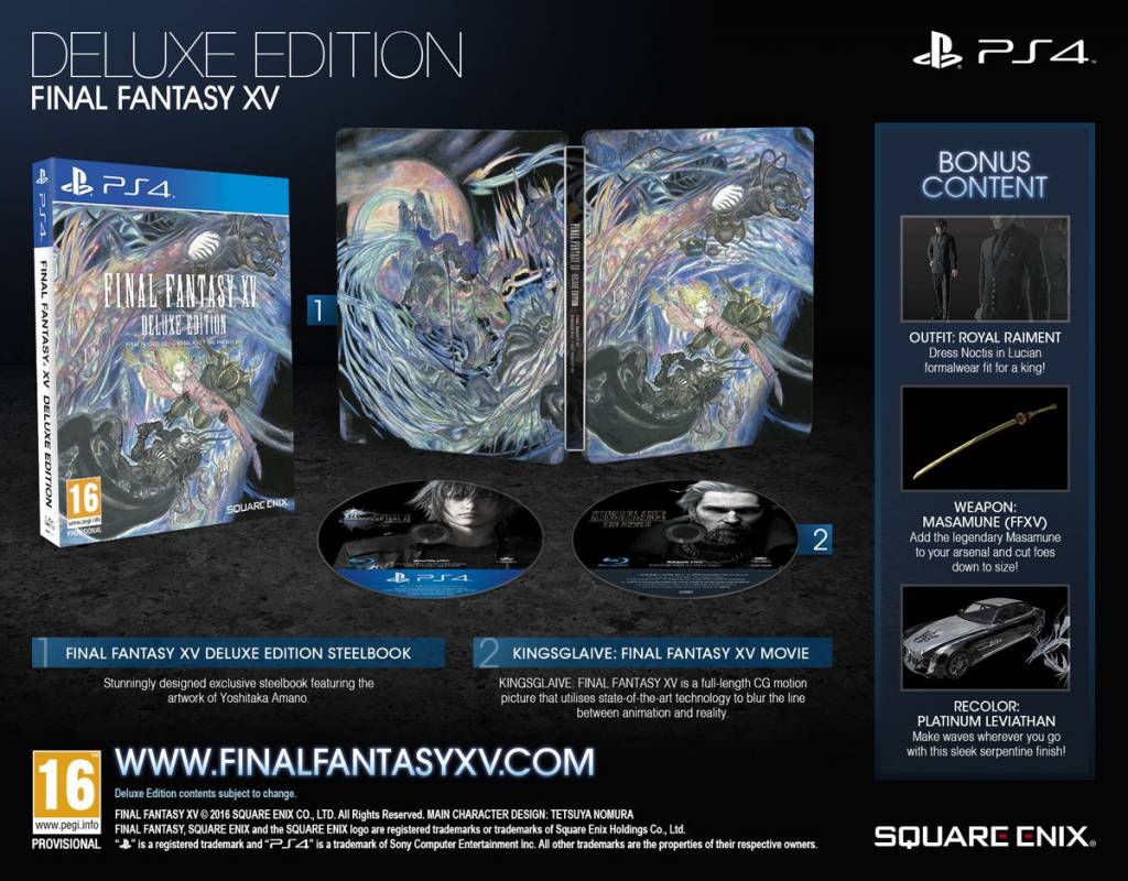 PS4 Final Fantasy XV - Deluxe Edition (+PSVR) afbeelding