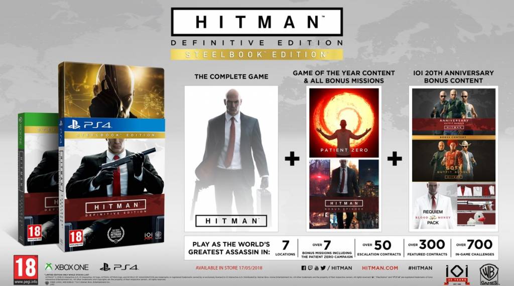 PS4 Hitman: Definitive Edition (Day One Steelbook) afbeelding