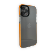 JVS Products iPhone 12 Pro hoesje - Backcover - Bumper hoesje - Siliconen - Transparant/Oranje