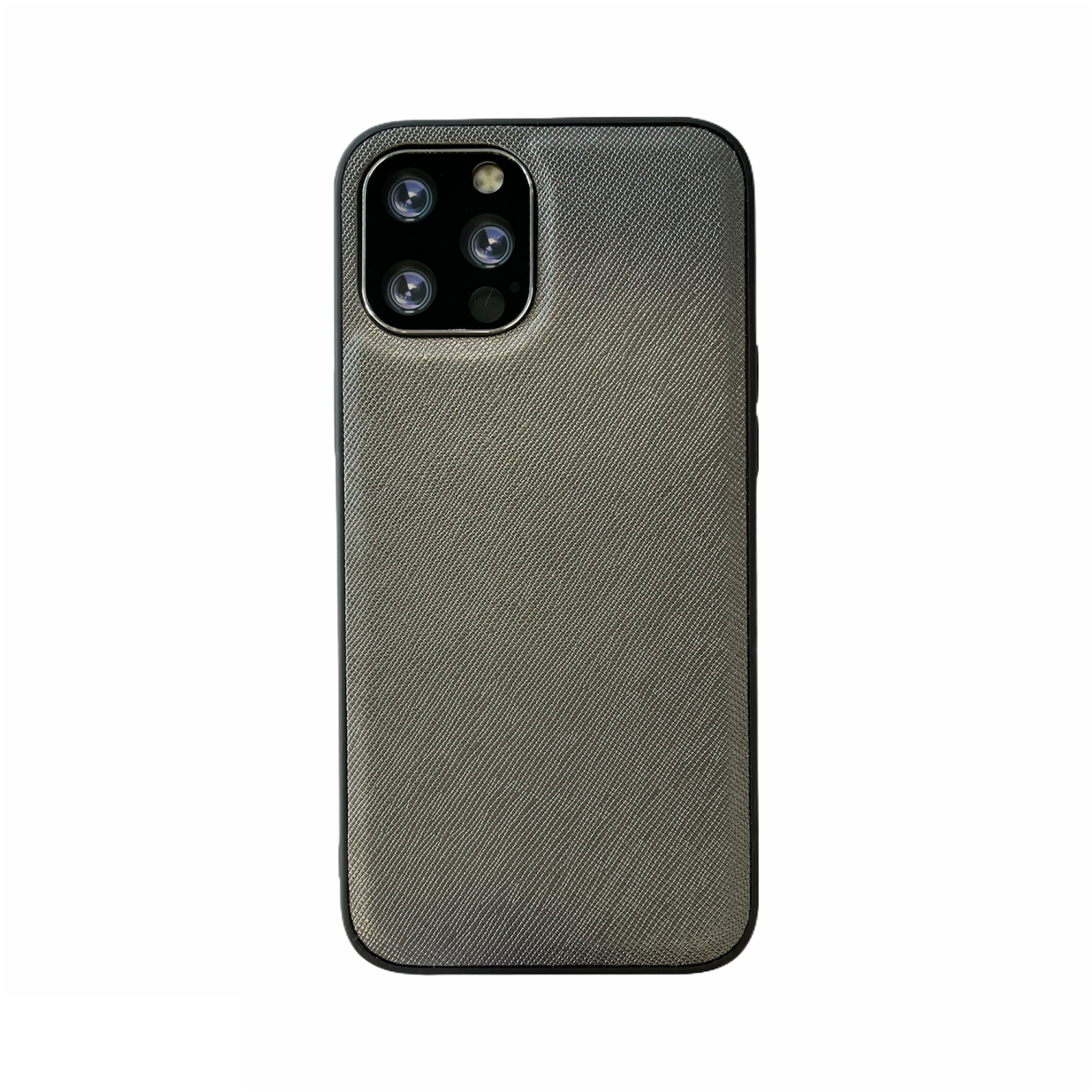 iPhone X hoesje - Backcover - Stofpatroon - TPU - Grijs afbeelding