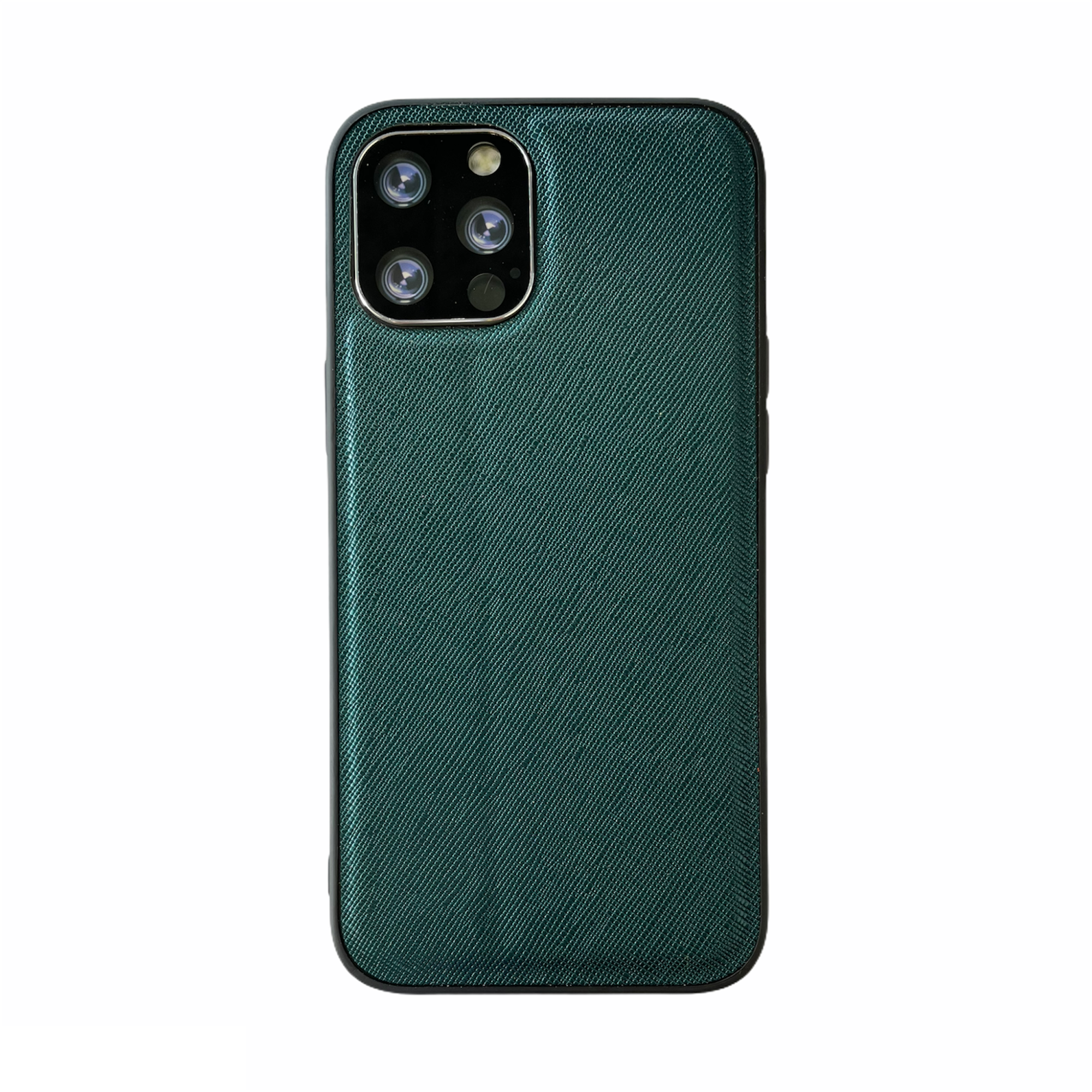 iPhone 12 Pro Max hoesje - Backcover - Stofpatroon - TPU - Donkergroen afbeelding