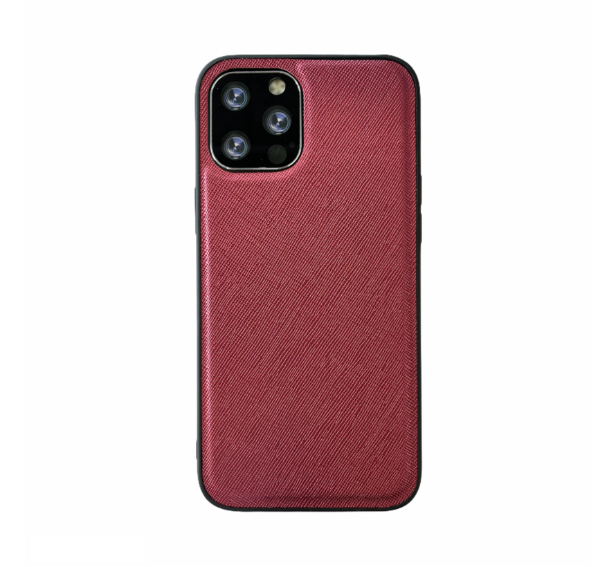 iPhone 12 Mini hoesje - Backcover - Stofpatroon - Siliconen - Rood kopen