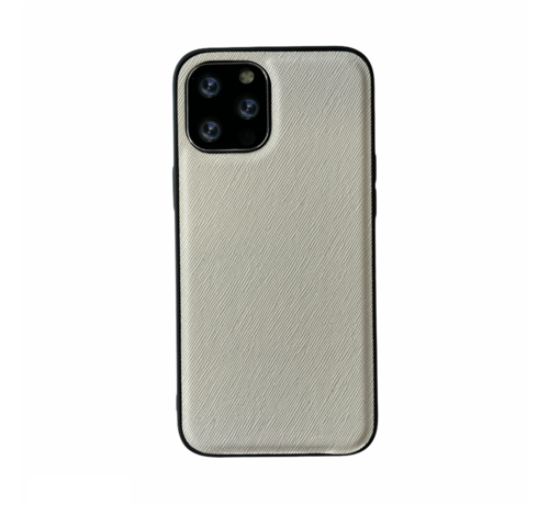JVS Products iPhone XS Max Back Cover Hoesje - Stof Patroon - Siliconen - Back Cover - Apple iPhone XS Max - Wit kopen