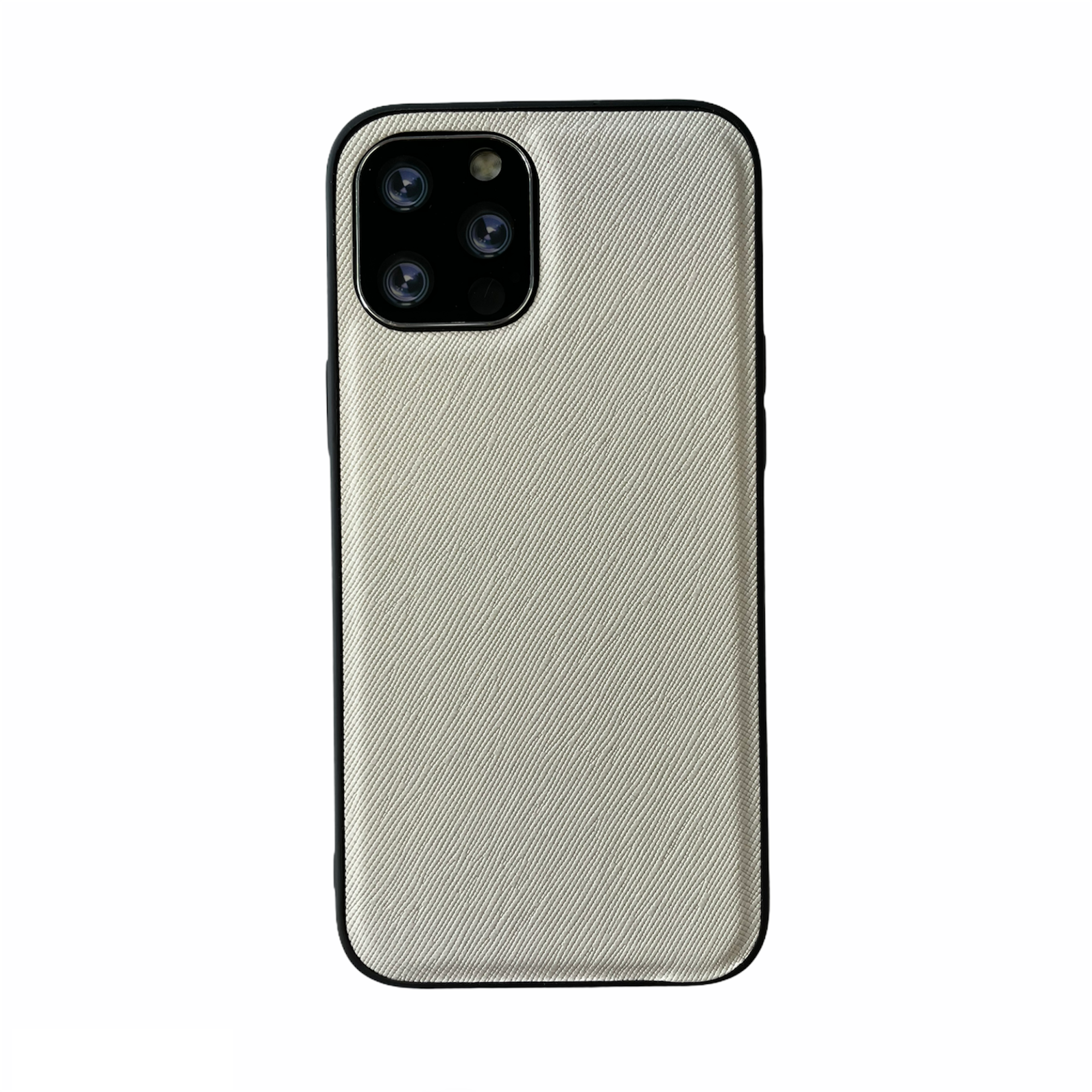 iPhone 12 Pro Max hoesje - Backcover - Stofpatroon - TPU - Wit afbeelding