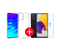 JVS Products Samsung Galaxy A72 Anti-Shock Hoesje + GRATIS Screenprotector - Transparant - Extra - Dun - Samsung Galaxy A72 hoes - cover - case - Screenprotector kit
