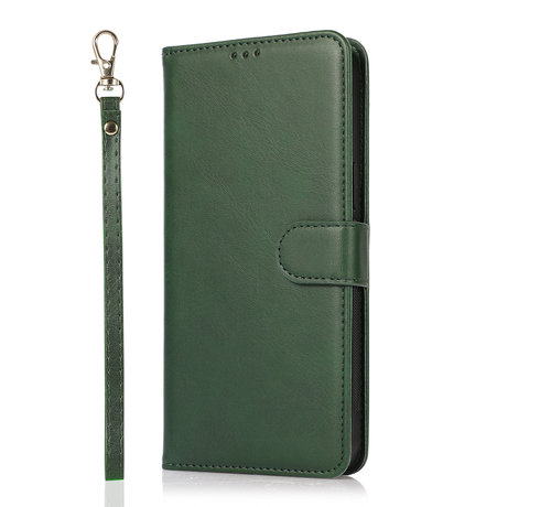 JVS Products iPhone 7 hoesje - Bookcase - Koord - Pasjeshouder - Portemonnee - Kunstleer - Groen kopen