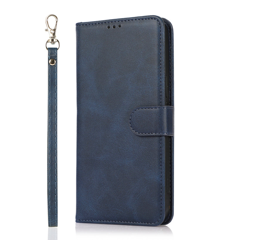 iPhone 8 Book Case hoesje 2 in 1 met Koord - Back Cover - Magneetsluiting - Pasjeshouder - Kunstleer - Flipcase Hoesje - Apple iPhone 8 - Blauw kopen