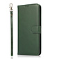 iPhone 12 hoesje - Bookcase - Koord - Pasjeshouder - Portemonnee - Kunstleer - Groen kopen