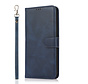iPhone 12 Pro Max hoesje - Bookcase - Koord - Pasjeshouder - Portemonnee - Kunstleer - Blauw kopen