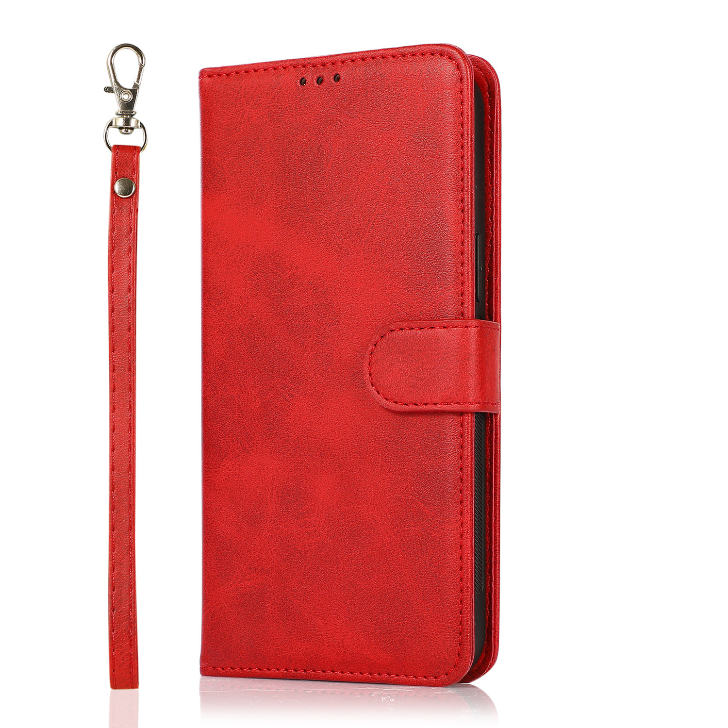 Samsung Galaxy S21 hoesje - Bookcase - Koord - Pasjeshouder - Portemonnee - Kunstleer - Rood afbeelding