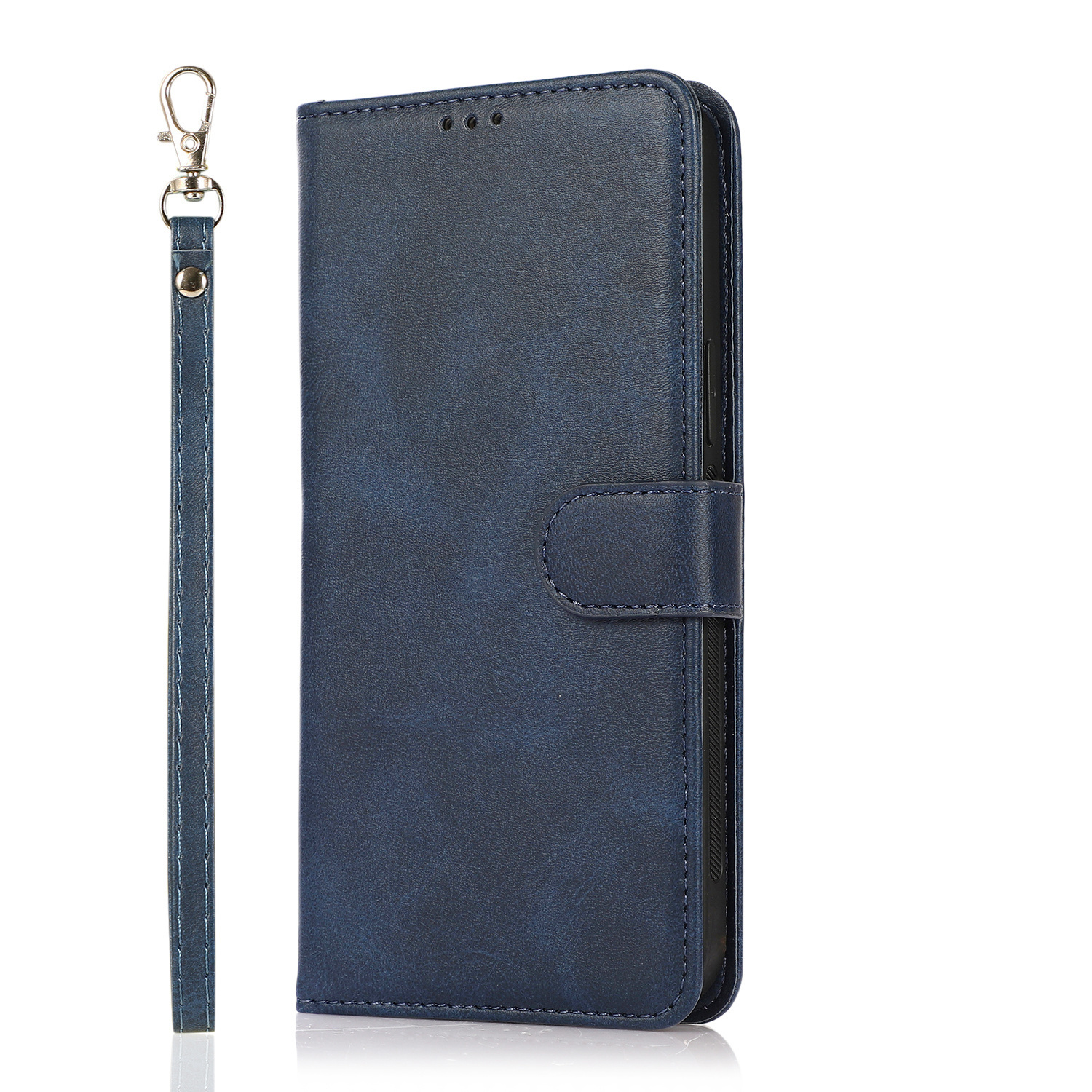 Samsung Galaxy S21 Plus hoesje - Bookcase - Koord - Pasjeshouder - Portemonnee - Kunstleer - Blauw afbeelding