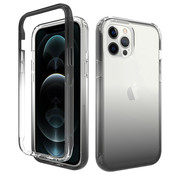 JVS Products iPhone 11 Pro Max hoesje - Full body - 2 delig - Shockproof - Siliconen - TPU - Zwart