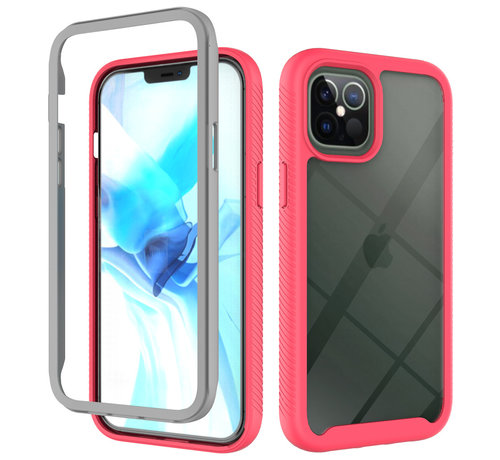 JVS Products iPhone 11 Pro hoesje - Backcover - 2 delig - Schokbestendig - Siliconen - Roze kopen