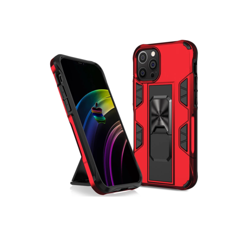 JVS Products iPhone 11 Pro Max Rugged Armor Back Cover Hoesje - Stevig - Heavy Duty - TPU - Shockproof Case - Apple iPhone 11 Pro Max - Rood kopen