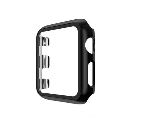 JVS Products Hoesje geschikt voor Apple Watch 38MM - Bumper hoesje - Screenprotector - TPU - Zwart kopen