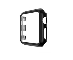 JVS Products Hoesje geschikt voor Apple Watch 40MM - Bumper hoesje - Screenprotector - TPU - Zwart