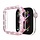 Hoesje geschikt voor Apple Watch 38MM - Bumper hoesje - Diamant - TPU - Roze