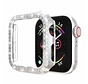 Hoesje geschikt voor Apple Watch 38MM - Bumper hoesje - Diamant - TPU - Zilver kopen