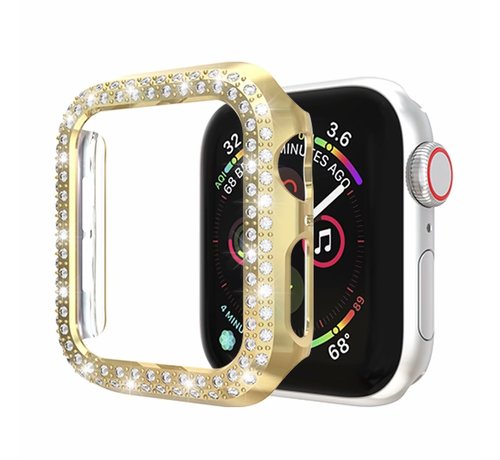 JVS Products Apple Watch 40MM Diamanten Bumper Hoesje - Kunststof - TPU - Cover - Apple Watch Case - Goud kopen
