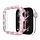 Hoesje geschikt voor Apple Watch 44MM - Bumper hoesje - Diamant - TPU - Roze