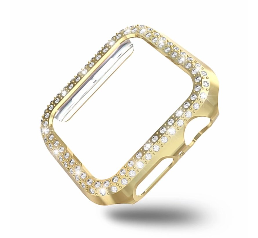 Hoesje geschikt voor Fitbit Versa 2 - Bumper hoesje - Diamant - TPU - Goud kopen