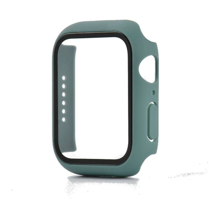 Hoesje geschikt voor Apple Watch 38MM - Hardcase - Screenprotector - Kunststof - Zeeblauw kopen
