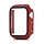 Hoesje geschikt voor Apple Watch 38MM - Hardcase - Screenprotector - Kunststof - Donkerrood