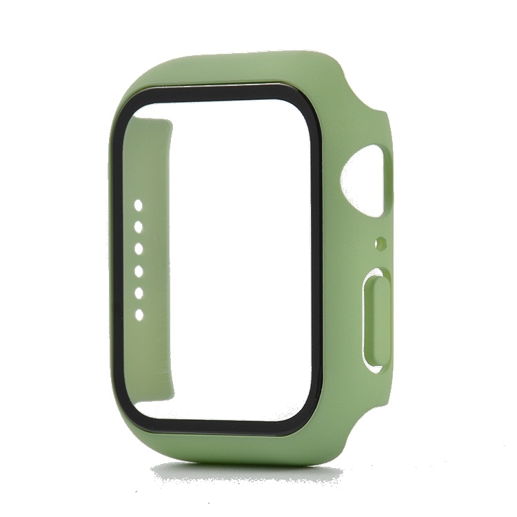 Hoesje geschikt voor Apple Watch 38MM - Hardcase - Screenprotector - Kunststof - Saliegroen kopen afbeelding