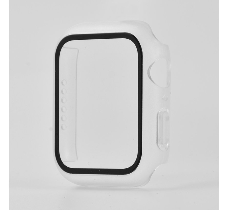 Apple Watch 38MM Full Cover Hoesje + Screenprotector - Kunststof - TPU - Apple Watch Case - Frosted kopen