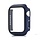 Hoesje geschikt voor Apple Watch 38MM - Hardcase - Screenprotector - Kunststof - Donkerblauw